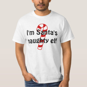 Santas naughty elf Christmas t shirt