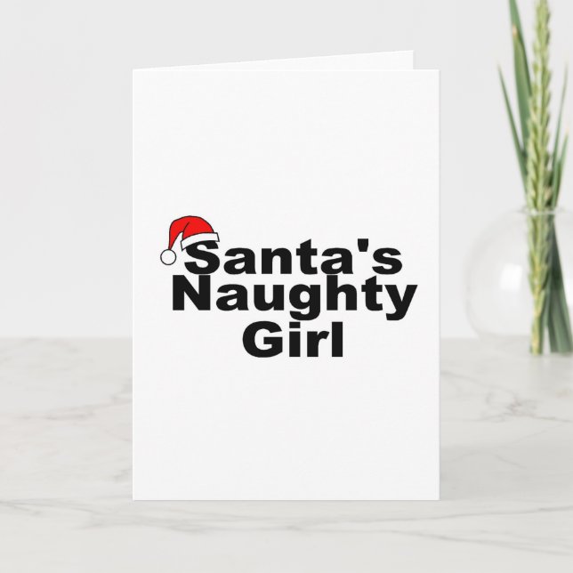 Santas Naughty Girl Holiday Card (Front)