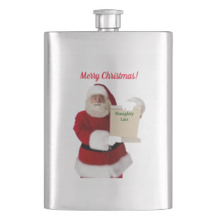 Santas Naughty List Flask