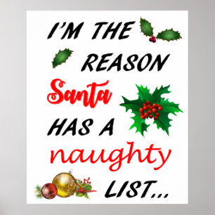 Santa's Naughty List Poster