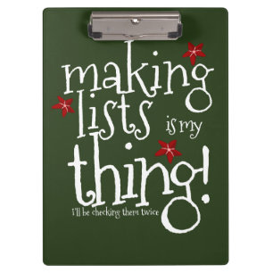 Santas Naughty & nice list Clipboard