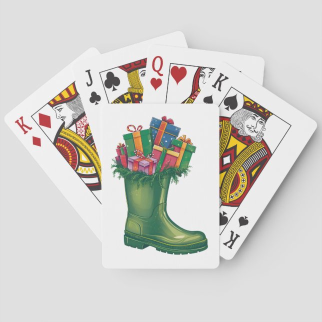Santa's New Boots Classic Playing Cards (Back)