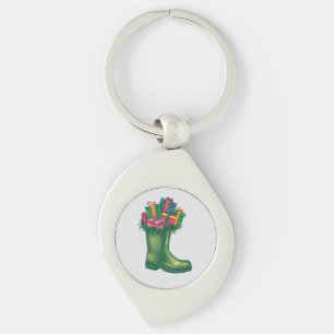 Santa's New Boots Keychain