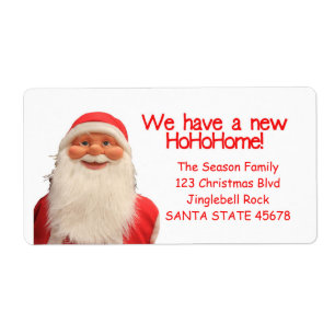 Santa's New Hohohome Christmas label