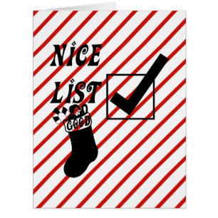 Santas Nice list Christmas Stocking art