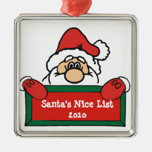 Santa's Nice List Christmas Tree Ornament