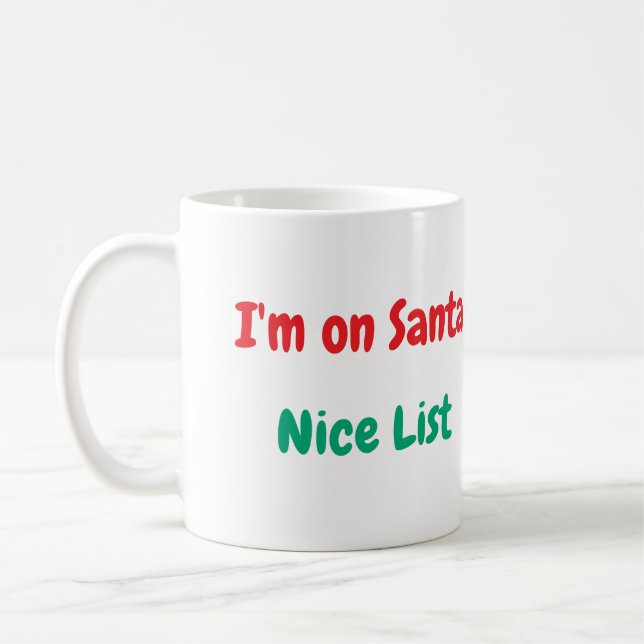 Santas Nice List Mug - Christmas (Left)