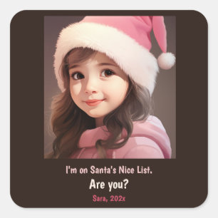 Santa's Nice List Photo Sticker