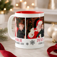 Santas Nice List Red Photo Christmas