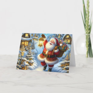 Santa's North Pole Village Christmas Holiday Card