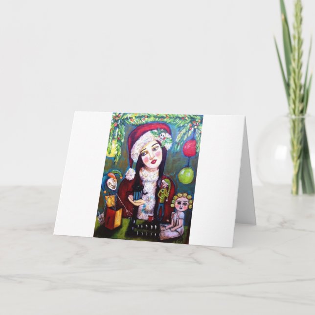 Santa's Notty Little Helpers Holiday Card (Front)