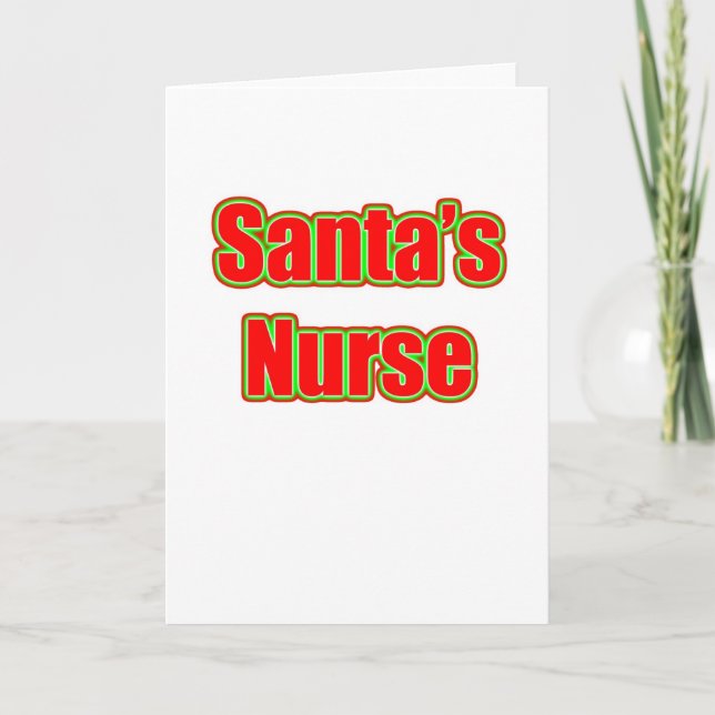 Santa's Nurse Holiday Card (Front)