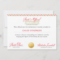 Santa's Official Nice List Declaration