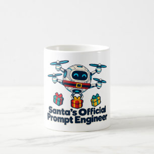 Santas Official Prompt Engineer Flying Robot Coffee Mug