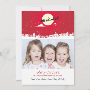 Santa's On His Way Photo Holiday Card