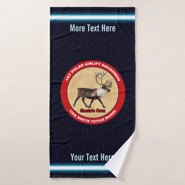 Santa's Own - 1st Polar Airlift Squadron Bath Towel Set (Bath Towel)