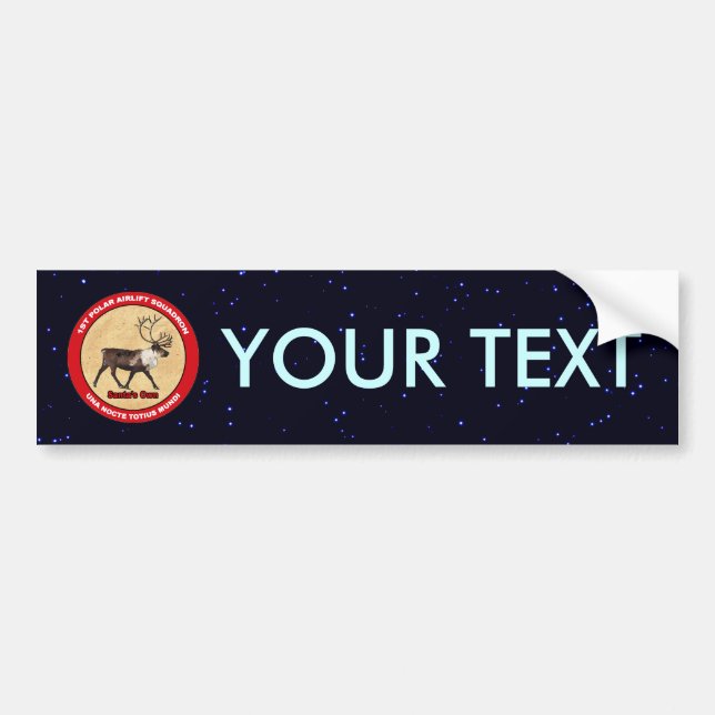 Santa's Own - 1st Polar Airlift Squadron Bumper Sticker (Front)