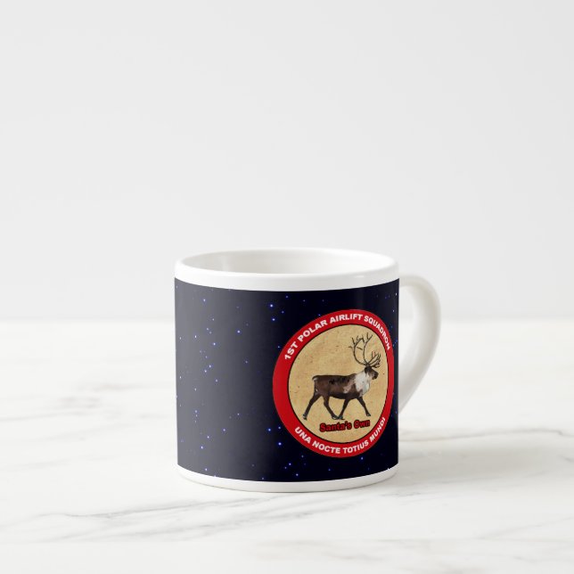 Santa's Own - 1st Polar Airlift Squadron Espresso Cup (Front Right)