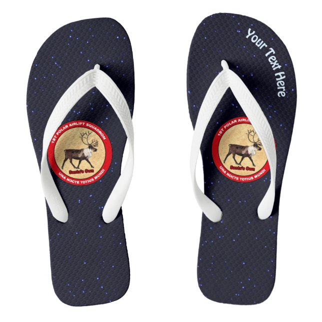 Santa's Own - 1st Polar Airlift Squadron Flip Flops (Footbed)