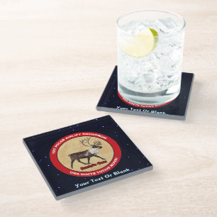 Santa's Own - 1st Polar Airlift Squadron Glass Coaster