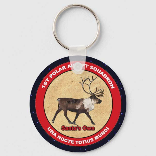 Santa's Own - 1st Polar Airlift Squadron Keychain (Front)
