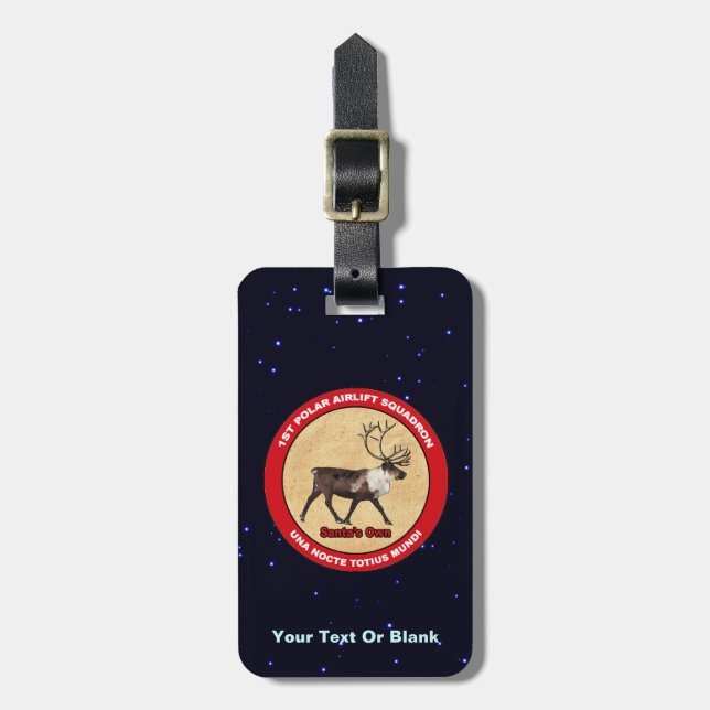 Santa's Own - 1st Polar Airlift Squadron Luggage Tag (Front Vertical)