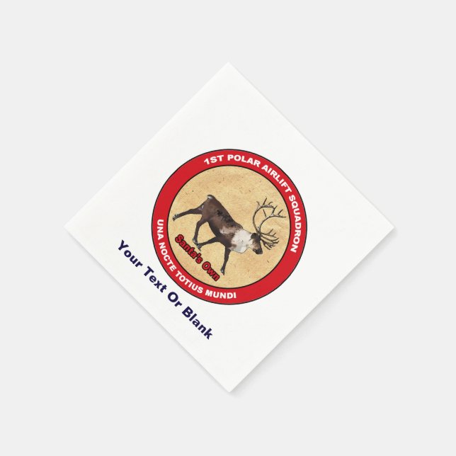Santa's Own - 1st Polar Airlift Squadron Napkin (Corner)