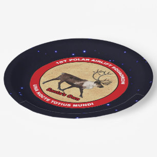 Santa's Own - 1st Polar Airlift Squadron Paper Plate