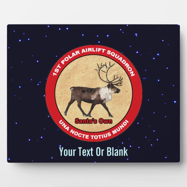 Santa's Own - 1st Polar Airlift Squadron Plaque (Front)