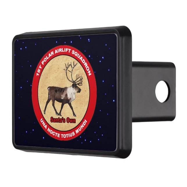 Santa's Own - 1st Polar Airlift Squadron Trailer Hitch Cover (Left)