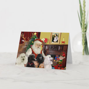 Santa's Poodles (St+T) Holiday Card