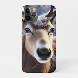 Santas Pretty Close Up Reindeer, iPhone 11 Pro Case
