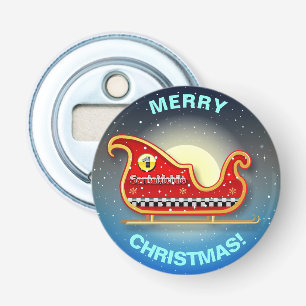 Santa's Racing Sleigh Bottle Opener