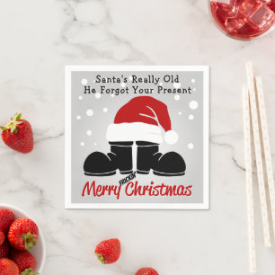 Santa's Really Old-He Forgot Paper Napkin