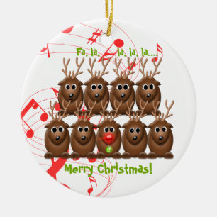 Santa's Reindeer Christmas Ornament