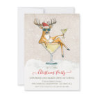 Santa's Reindeer Martini Cocktail Christmas Party
