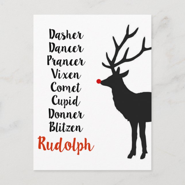 Santa's Reindeer | Postcard (Front)