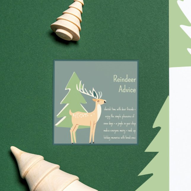 Santa's Retro Reindeer—Reindeer Advice Holiday Card (Creator Uploaded)
