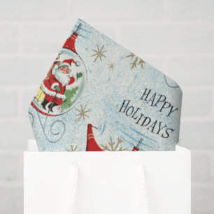 Santa's Retro Rotor Sleigh Tissue Paper