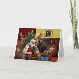 Santa's Rottweiler Holiday Card