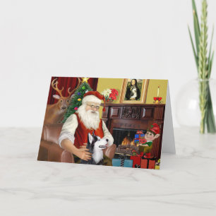 Santa's Siberian Husky Holiday Card