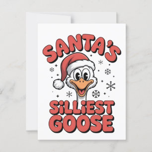 Santa's Silliest Goose Christmas 2025-2026 Postcard