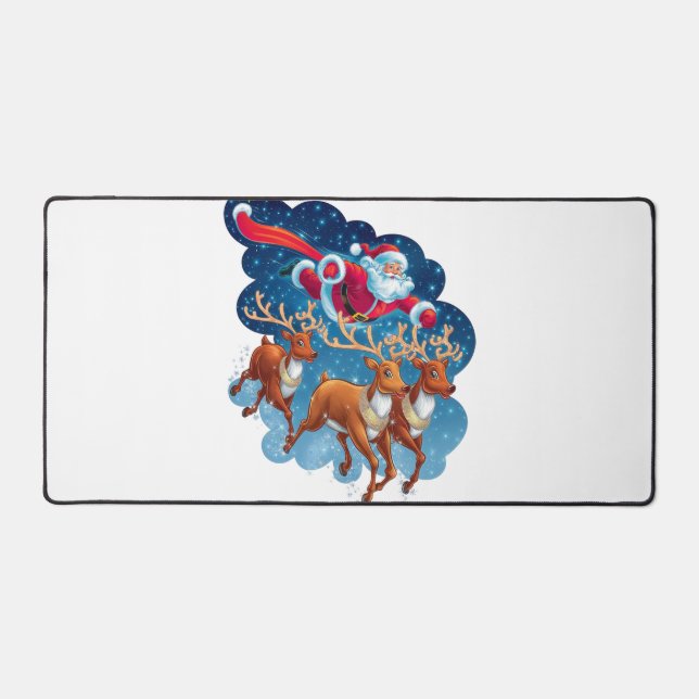 Santa's Sleigh Adventure Desk Mat (Front)