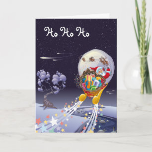 Santa's Sleigh Christmas Card