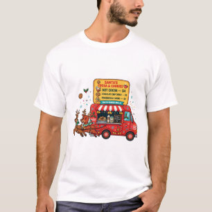 Santas Sleigh Food Truck Funny Art T-Shirt