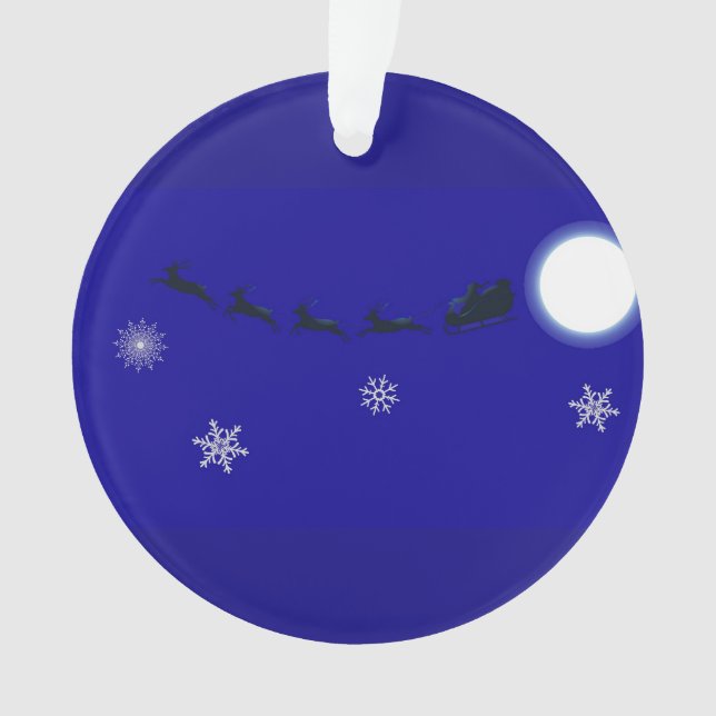Santa's Sleigh Ornament (Front)