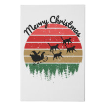 Santas Sleigh pulled by cats