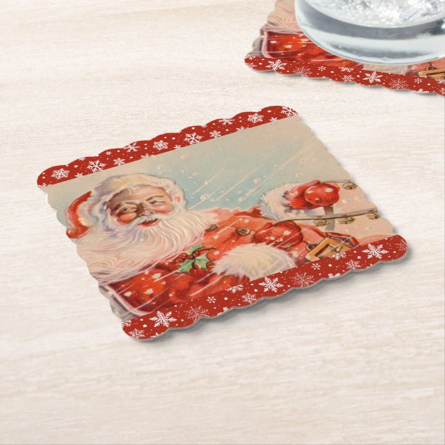Santas Sleigh Ride Holiday Coaster (Angled)