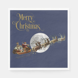 Santa's Sleigh Ride Napkin