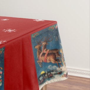 Santas Sleigh Ride Tablecloth